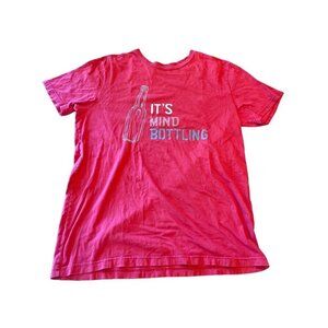Red Fossil T Shirt It's Mind Bottling Graphic Tee Size Medium